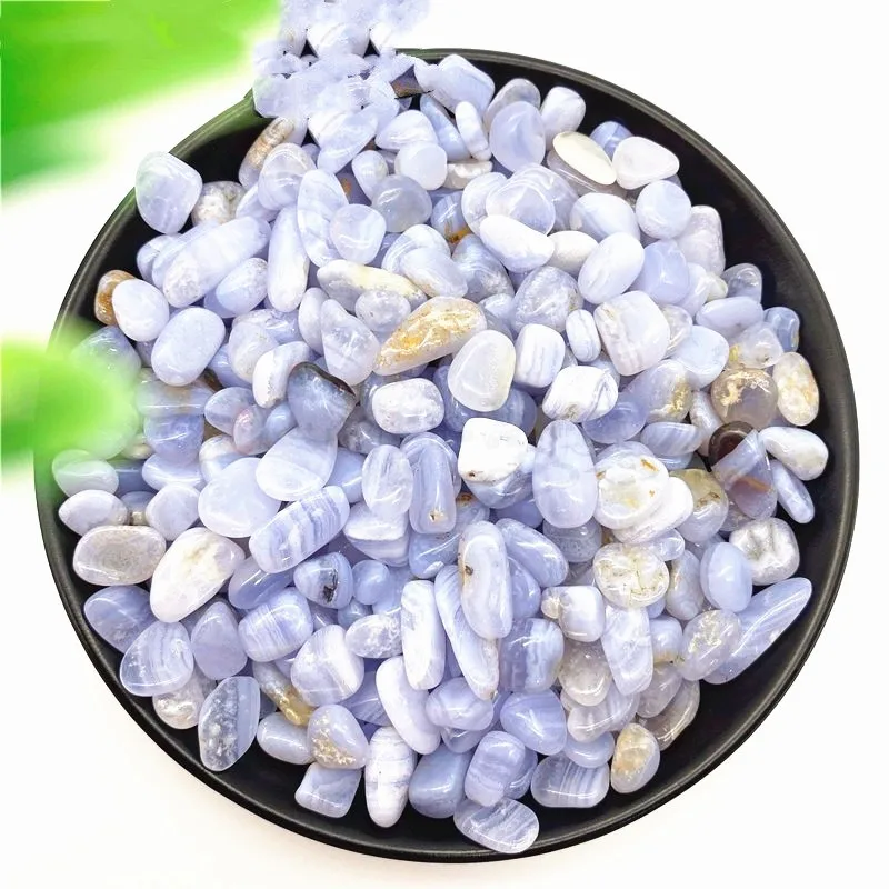 1000g Natural Blue Lace Agate Blue Chalcedony Gravel Purple Agates Beads Chakra Healing Reiki DIY Materials Stone Crafts