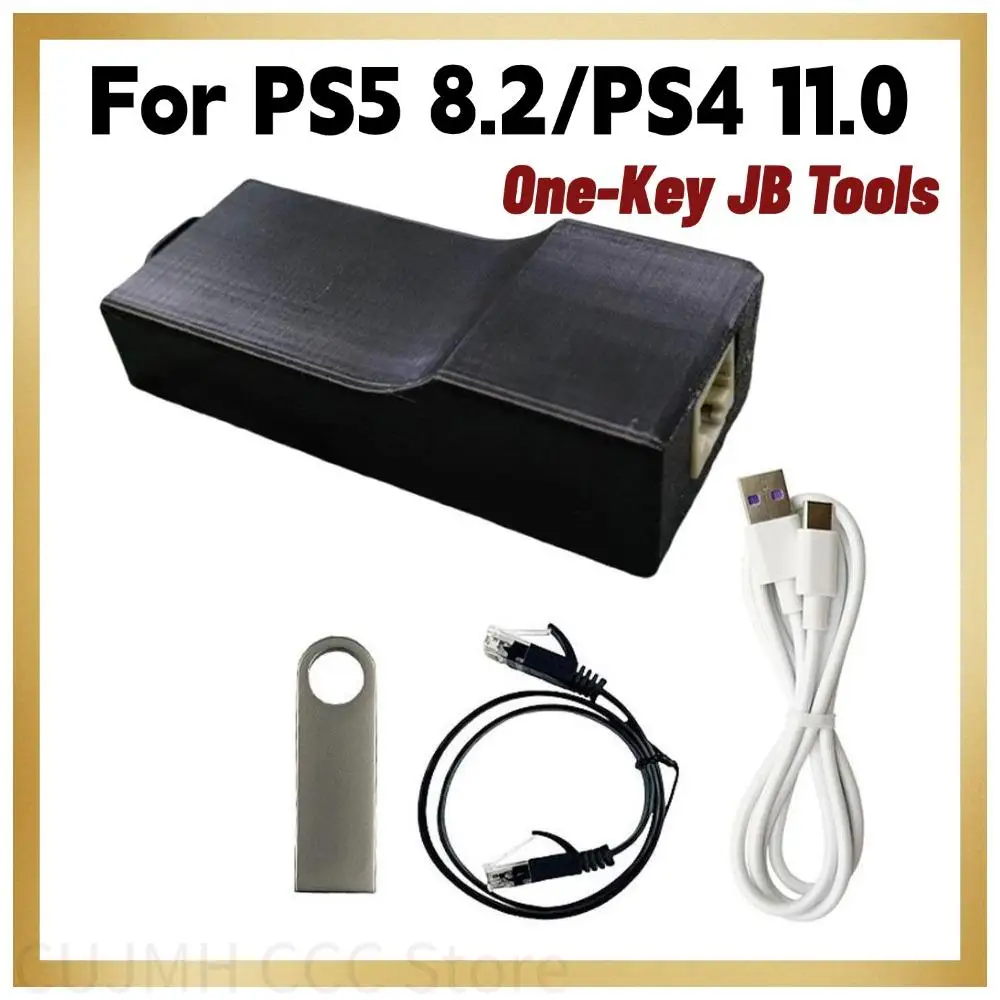 

For Ps5 8.2 For Ps4 11.0 Toss Shell One-Key JB Tools USB Dongle JB USB Adapter With Ethernet Type-C Cable FW System Mod Kit