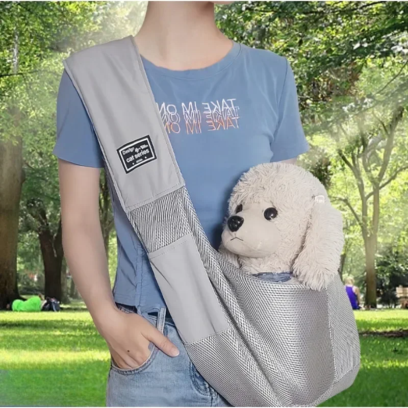 

Pet Dog Cat Carrier Bag Mesh Breathable Comfort Outdoor Travel Chest Bags Single Shoulder Crossbody Outing Bag Pet Supplies Gift