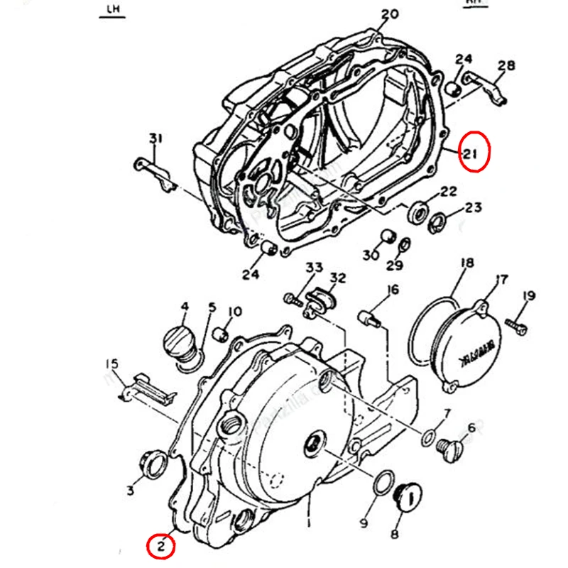 Motorcycle Engine Left Crankcase cover Gasket for Yamaha XV500K VIRAGO 535 XV535 V-STAR Classic XVS650 XV65 4VR-15451-00-00