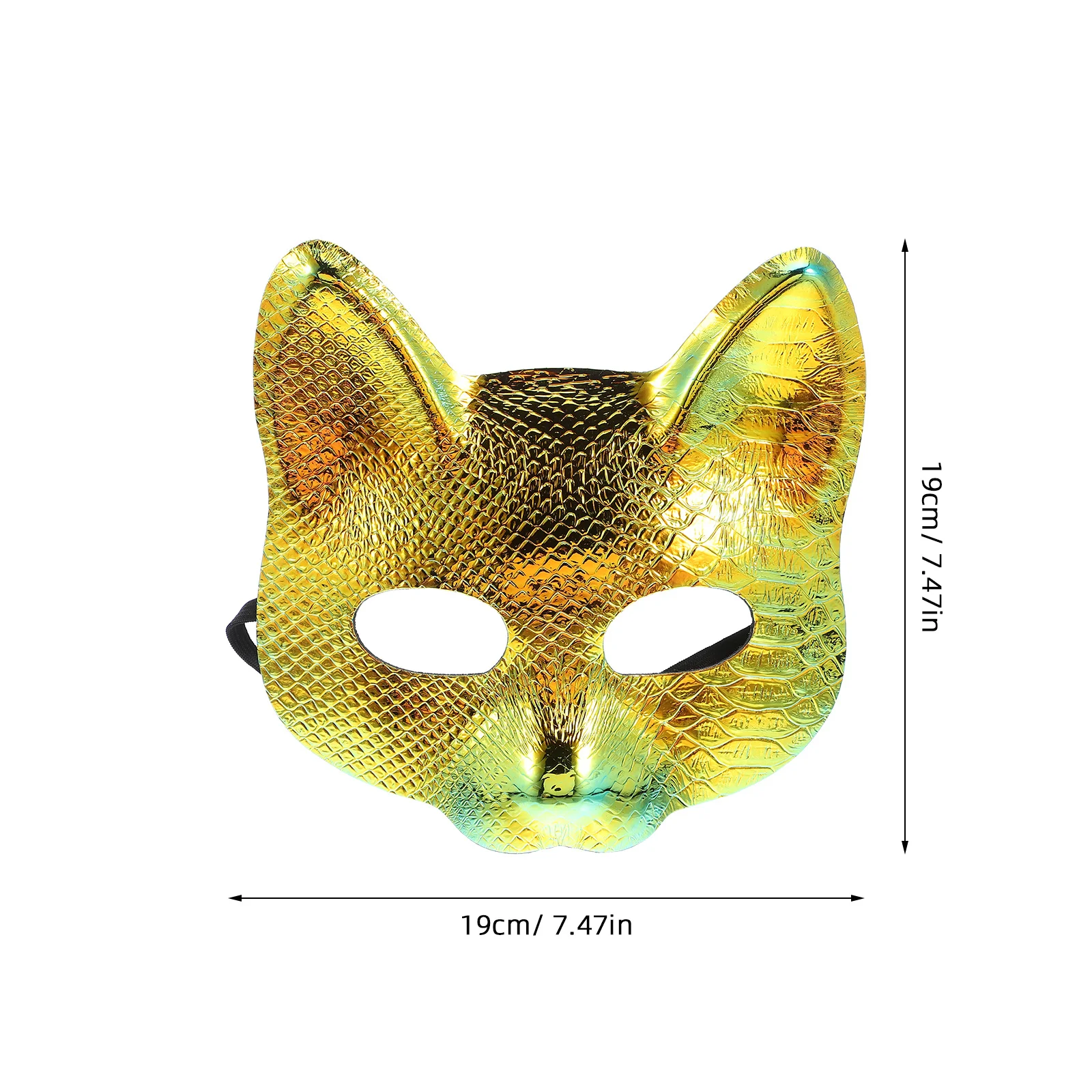 Máscara de zorro de plástico para Halloween, Carnaval, Cosplay, disfraz de mascarada, accesorio, juego para hombres y mujeres, 2 uds.