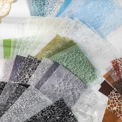 16Pcs Vintage Mixed Special Paper Gauze Scrapbooking Paper Decorate Supplies DIY Junk Journal Planner Collage Background Paper