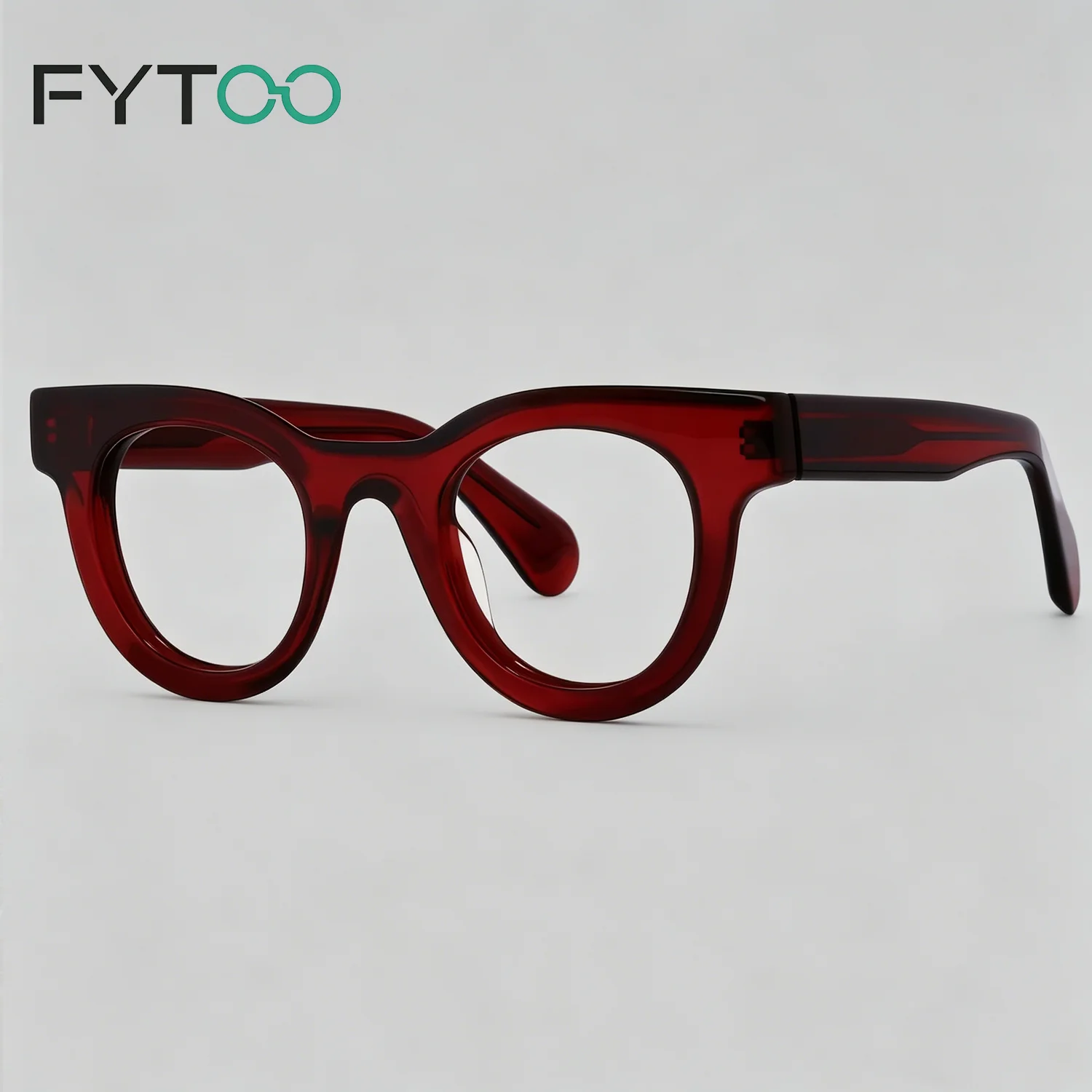 

Очки FYTOO Thick Round Acetate – прочные модные очки для мужчин и женщин, ретро-оправа 882259