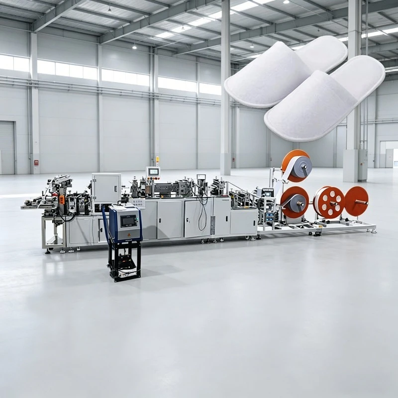 Energy Saving Automatic Slipper Making Machine Non-Woven Disposable Hotel Slipper Maker Low Noise Easy Operation 24 Months Warra