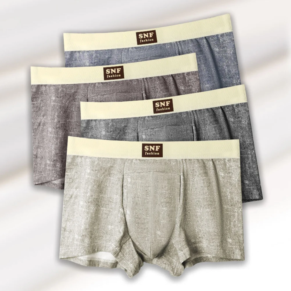 

Men\\'s Cotton Spandex Boxer Briefs Underwear with Retro Style Breathable Pouch Designed for Comfort and All Day Wear