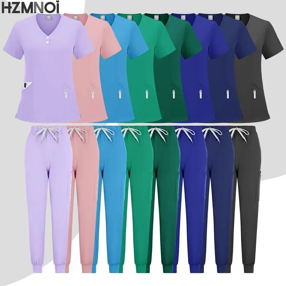 Surgical Uniforms Scrubs Sets Medical Nurse Uniforms for Women Full Surgical Uniform Man Beauty Salon Workwear Clinical Scrubs