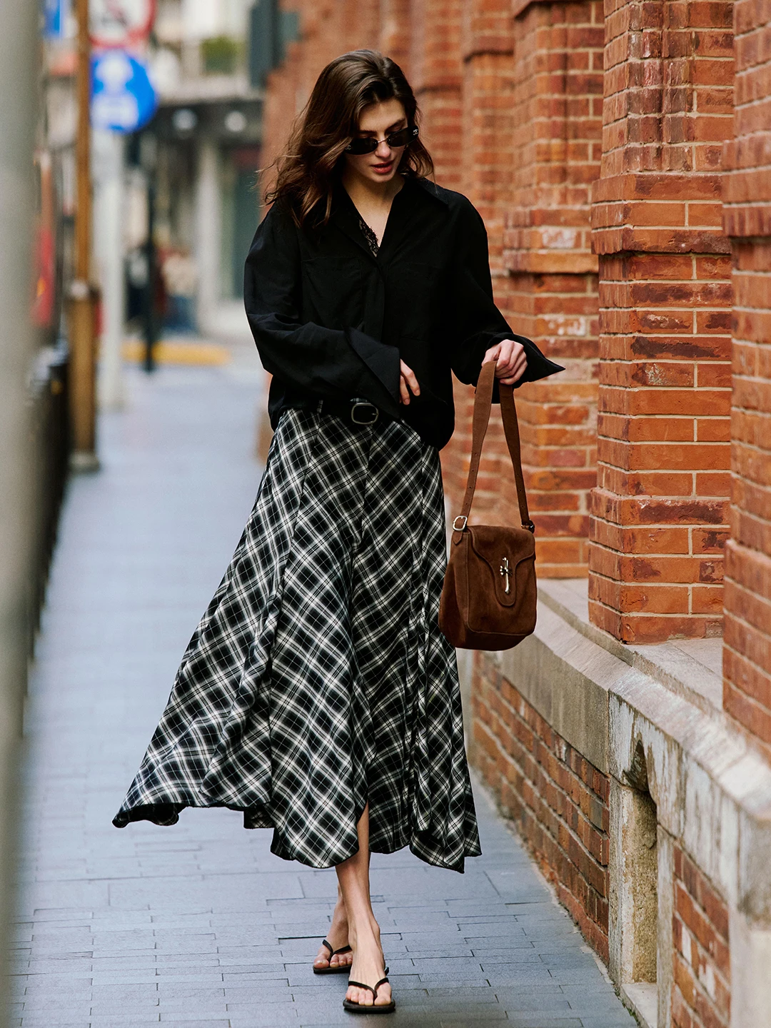 

Luna7xi Casual Long Sleeve Shirt Women's Design Knot Waist Cinched Drape Commute Casual Shirt Korean Style Loose Fit Breathable
