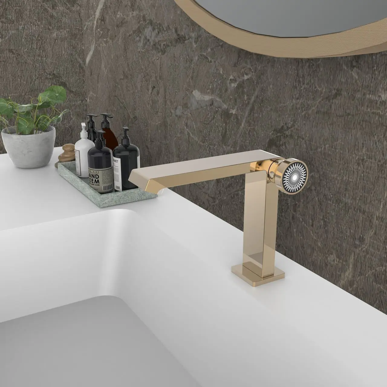 

Tuqiu Новый матовый золотой смеситель для ванной комнаты Черный смеситель для раковины Латунный смеситель для раковины Холодный и горячий серый смеситель для воды Смеситель для раковины