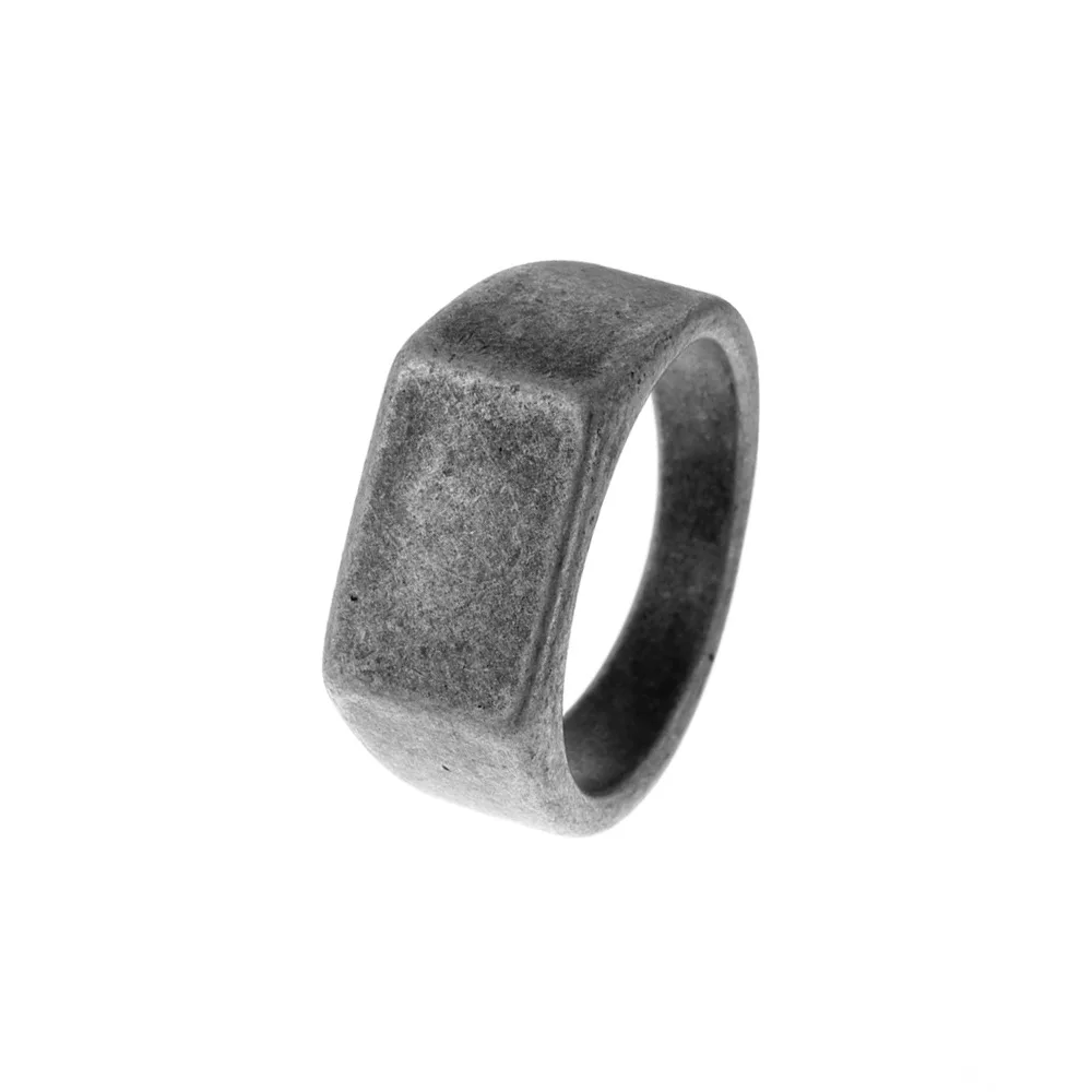 Nieuwe stijl unisex roestvrijstalen ring eenvoudig rechthoekig patroon modieuze sieraden voor vriend Valentijnsdag geschenk maat 7-13