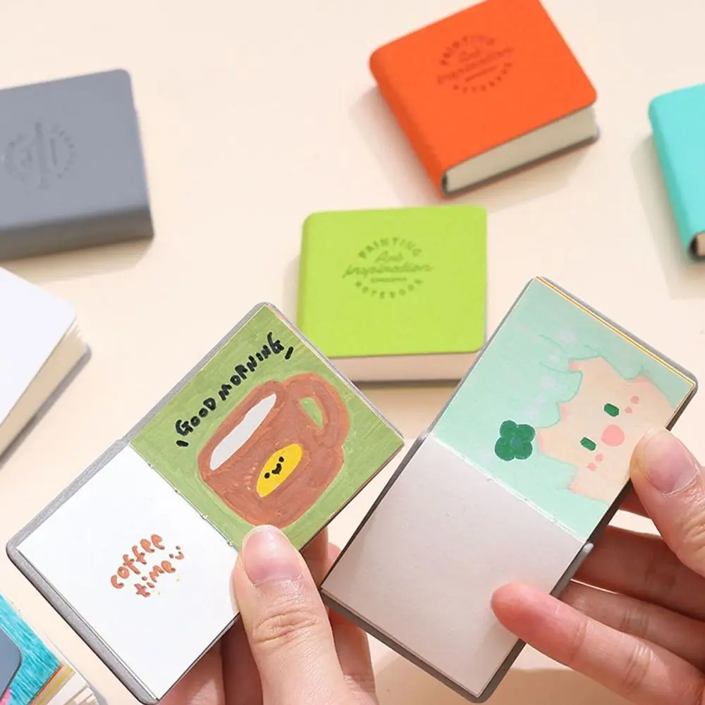 3Pcs Thick Drawing Paper Mini Drawing Book Unlined Compact Pocket Painting Paper No Bleed Tearable Extra Small Notepads Students
