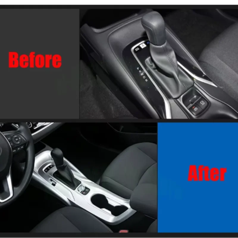 For Toyota Corolla E210 2019 -2022 Car Styling ABS Left Car Front Center Console Shifter Cover Trim 1pcs Low Equipped Only