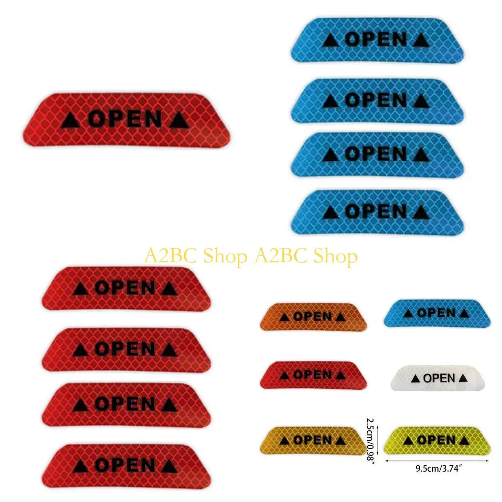 

A2BC Car Handle Guards Protector Scratch Guard Protective Precut Reflective Tape Safety-Warning Set of 4