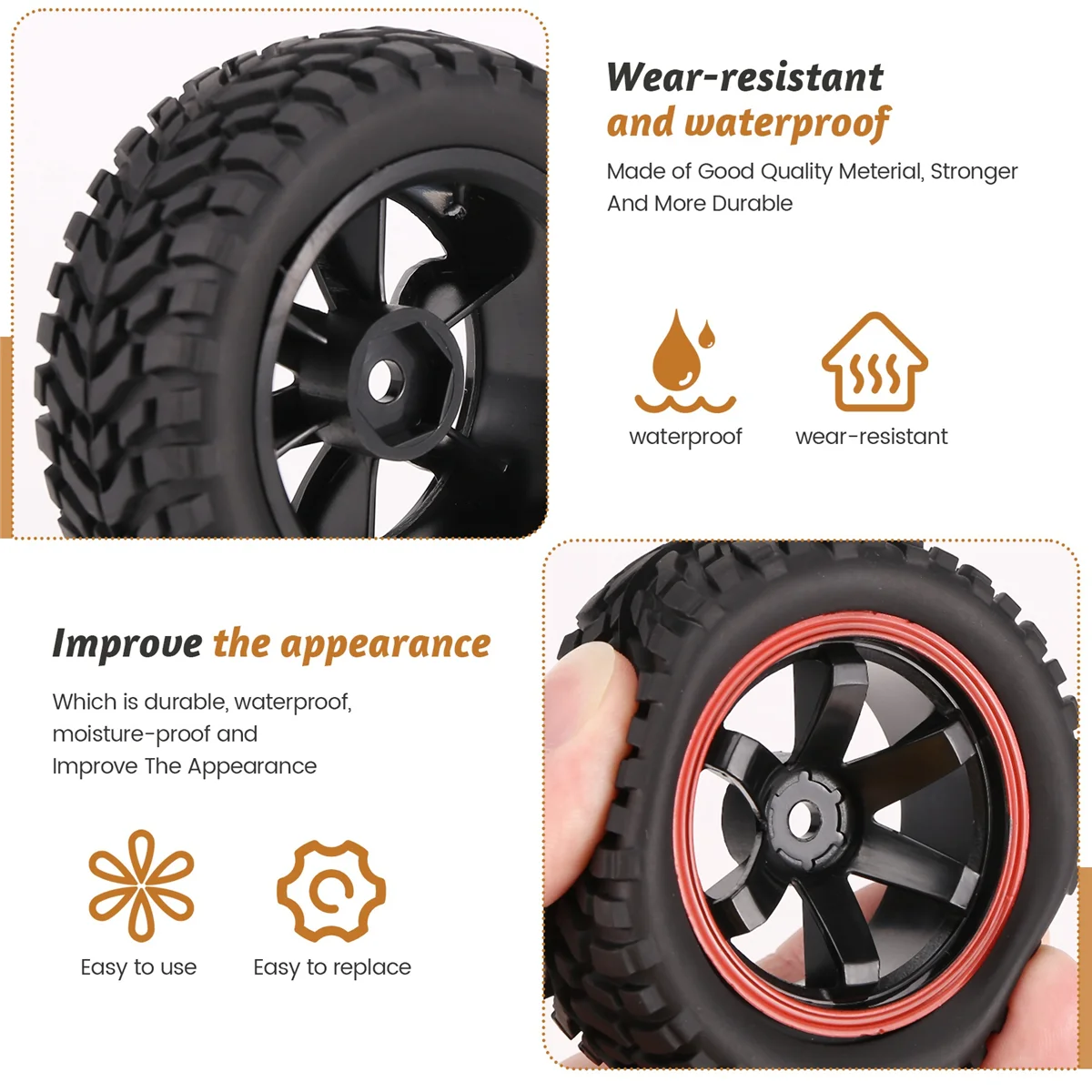 Новинка для раллийного автомобиля 1:10, резиновые шины и колесные диски 75 мм для масштаба 1/10 HSP 94123 HPI Kyosho Tamiya RC on Road Car