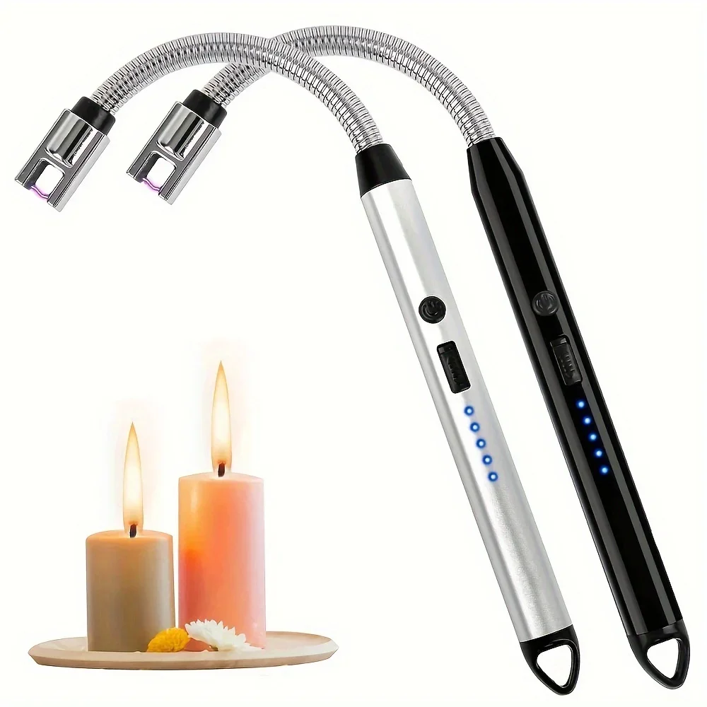 2 Pack Electric Candle Lighter Plasma Arc Rechargeable Lighter Great for Candles, BBQs, Camping, Kitchen, Fireplaces, Fireworks