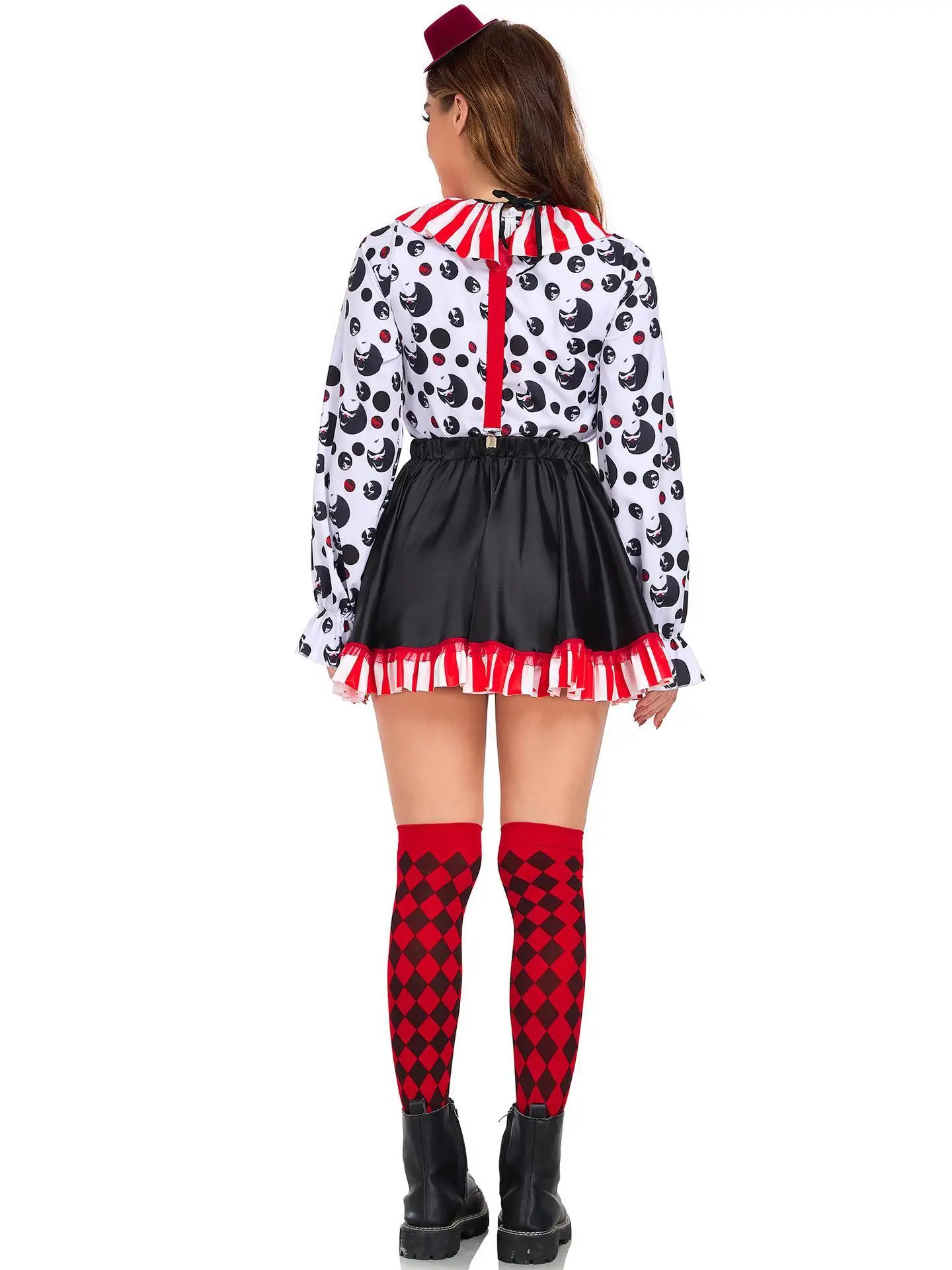 

SXL Clown COS Costume Halloween Stage Performance Women's Traditional Chinese Ethnic Clothing Fashionable Spring Season Outfit