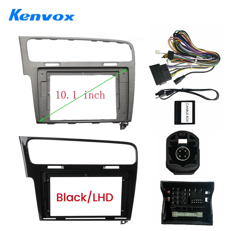 KENVOX Radio Frame FoR Volkswagen Golf 7 LHD 2012 Android Rad004 9 inch 2DIN Fascia Stereo Panel Harness Wire Canbus Box Cord