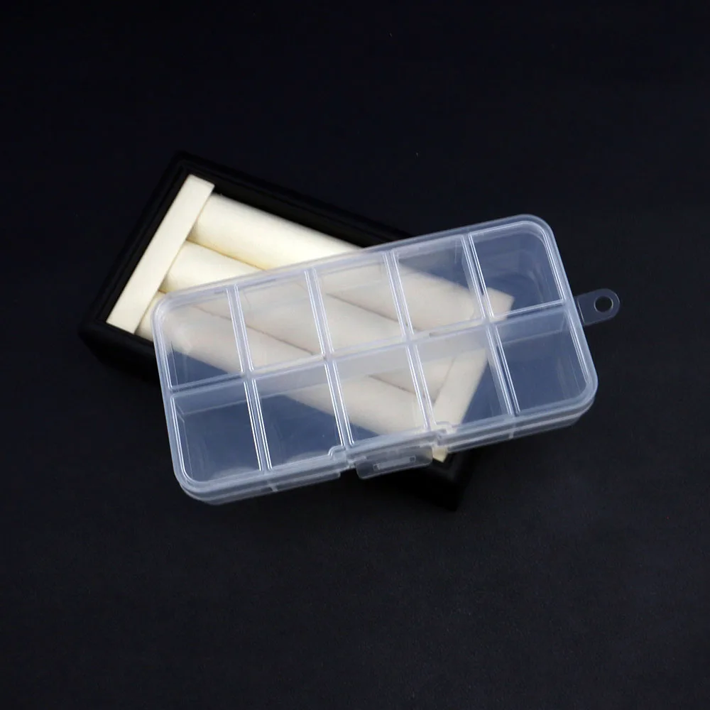 

63x126mm Geometric Rectangular Plastic Transparent Storage Box Lid Compartments Jewelry Accessories Necklaces Precious Jewelry