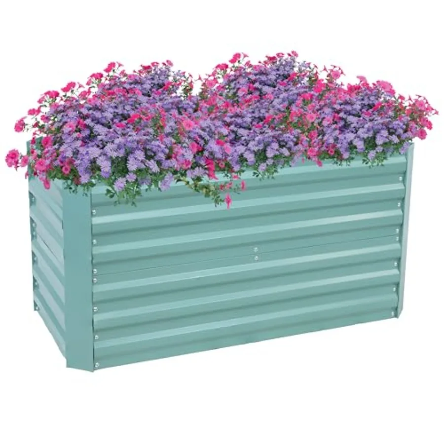 

Металлическая оцинкованная грядка Sunnydaze – Уличный контейнер для выращивания цветов, растений и овощей