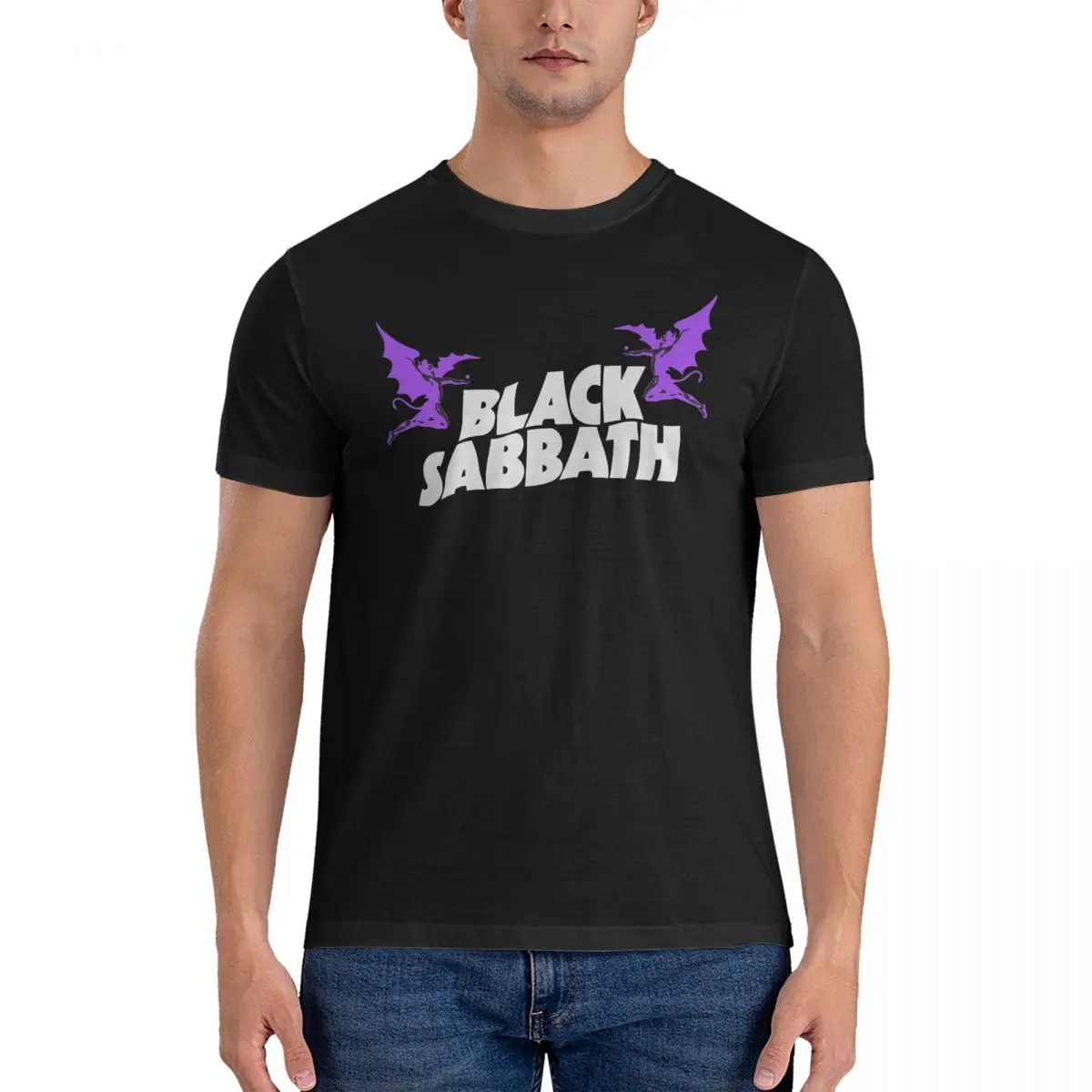 Men's Rock T Shirt B-Black Sabbath Cotton Clothes Funny Short Sleeve Crew Neck Tee Shirt Gift Idea T-Shirts