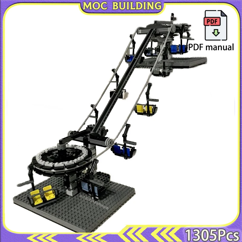 Blocs de Construction MOC, grande technologie de contrat, ascenseur de Ski, modèle de élévateur de chaise, jouets d'assemblage à monter soi-même, cadeau pour enfant