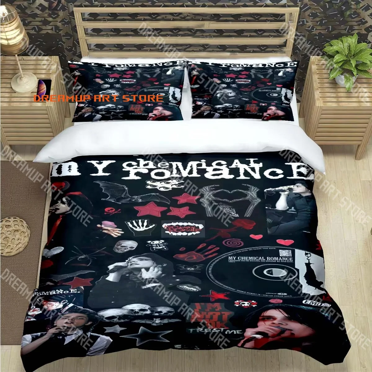 3D Print Mikey Way-My Chemical Romance Bedding Set Single Twin Full Queen King Size Bed Set Adult Kid Bedroom Duvetcover Set