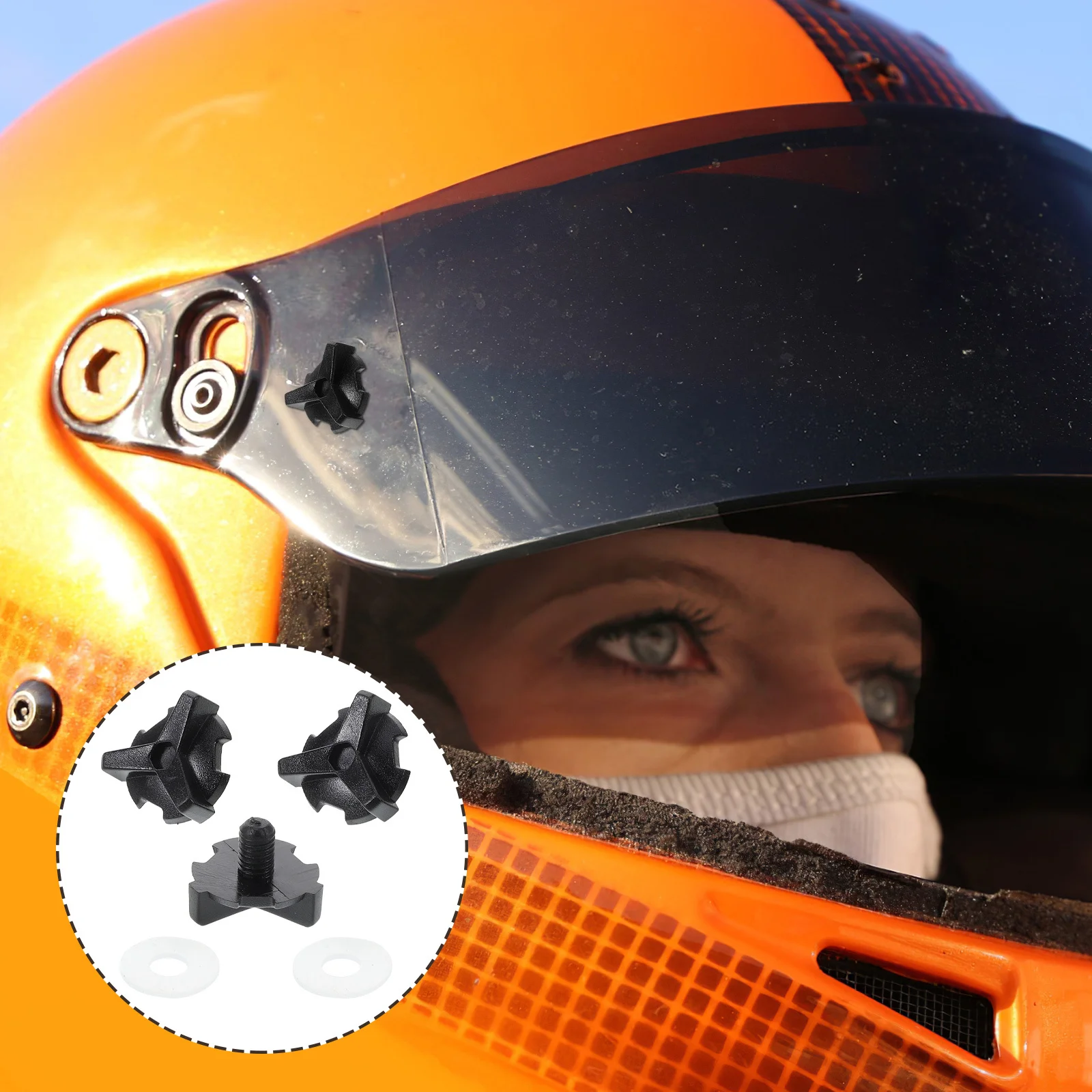 

3Pcs Visor Screw Set Universal Fit Durable Easy Install Multiple Specs Motorcycle Accessories Sun Shield