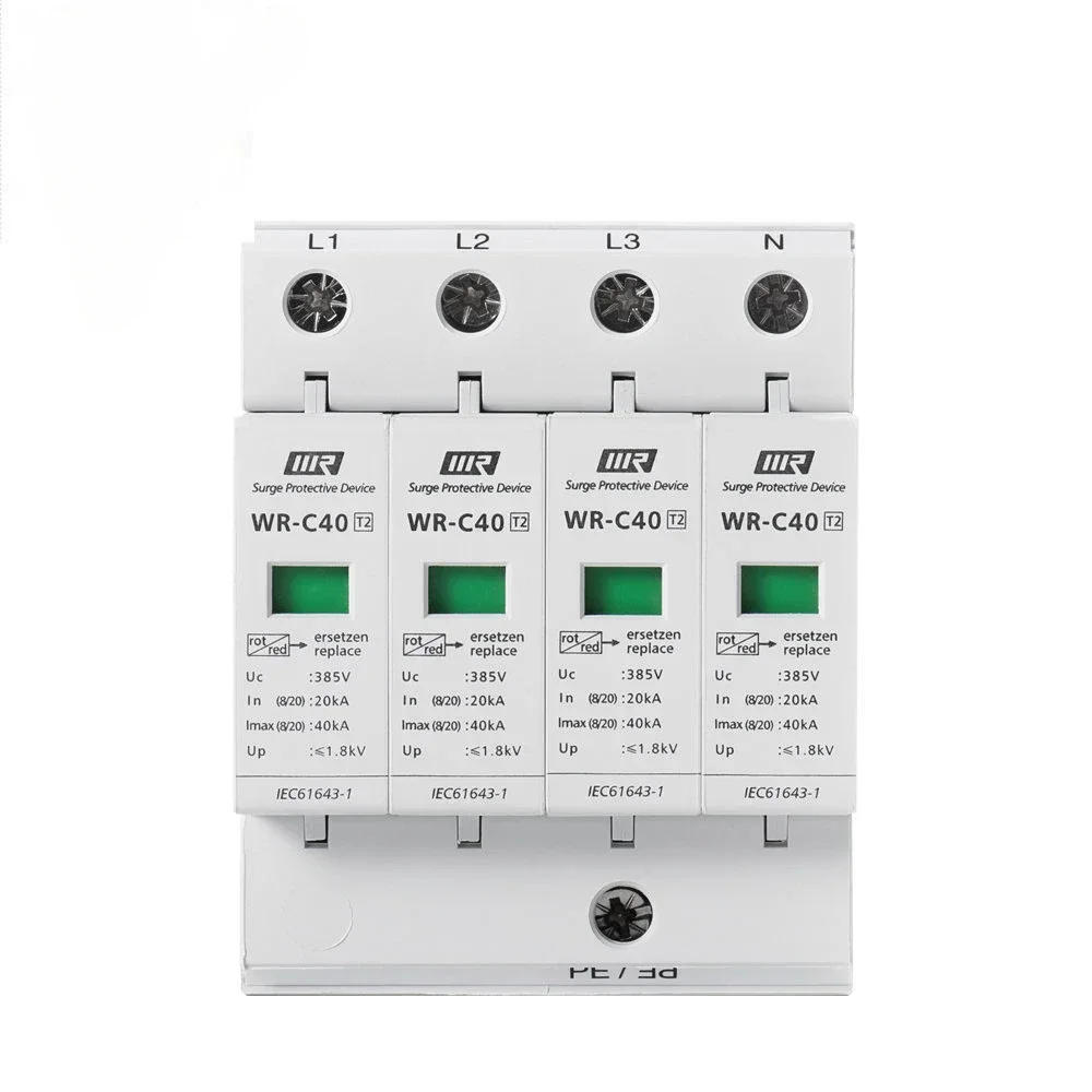 WRDZ-C40 4P 20/40kA T2 OEM ODM Surge Protection Device Surge Lightning Arrestors