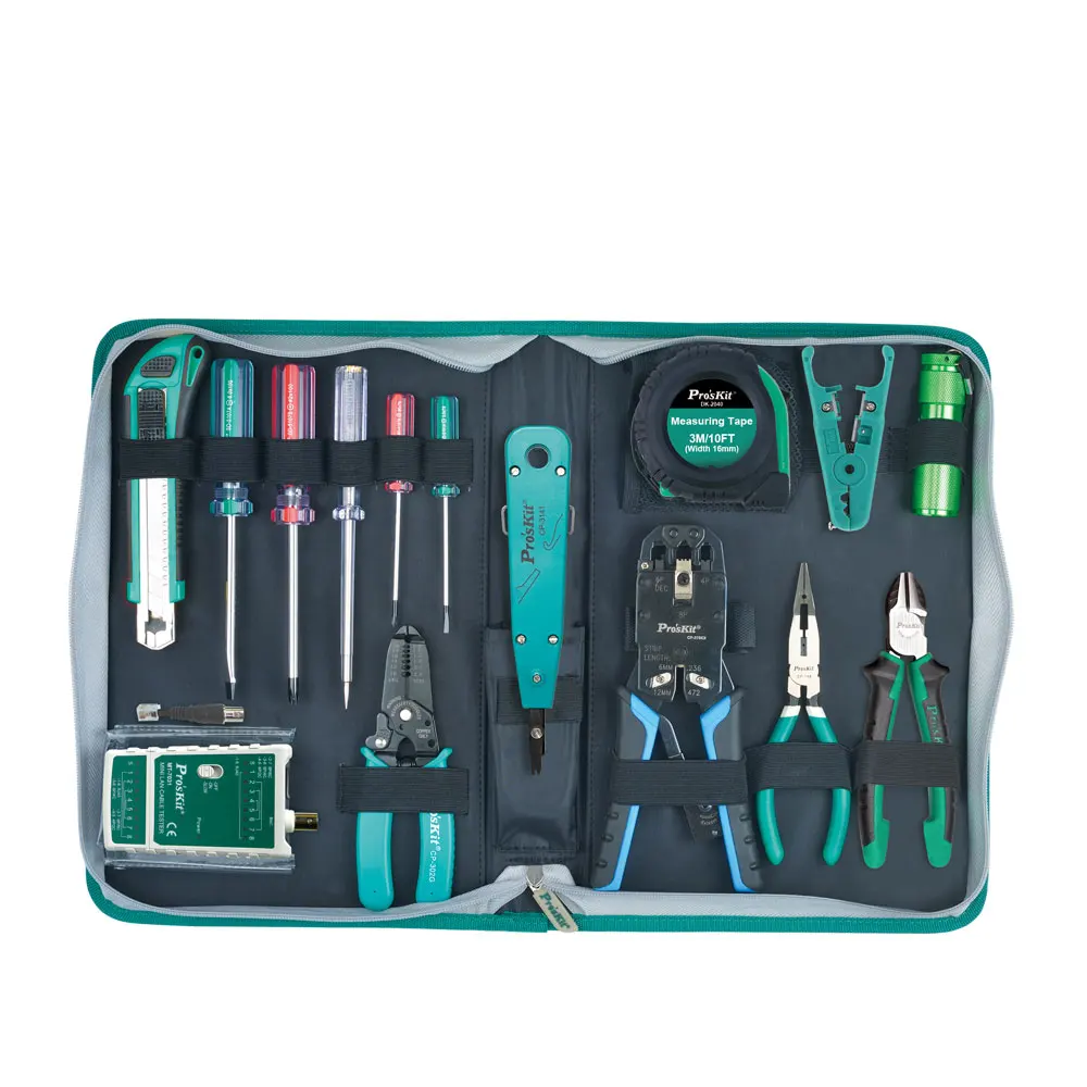 Pro'sKit PK-4013 Network Installation Tool Kit Combination of essential tools for network installation and maintenance