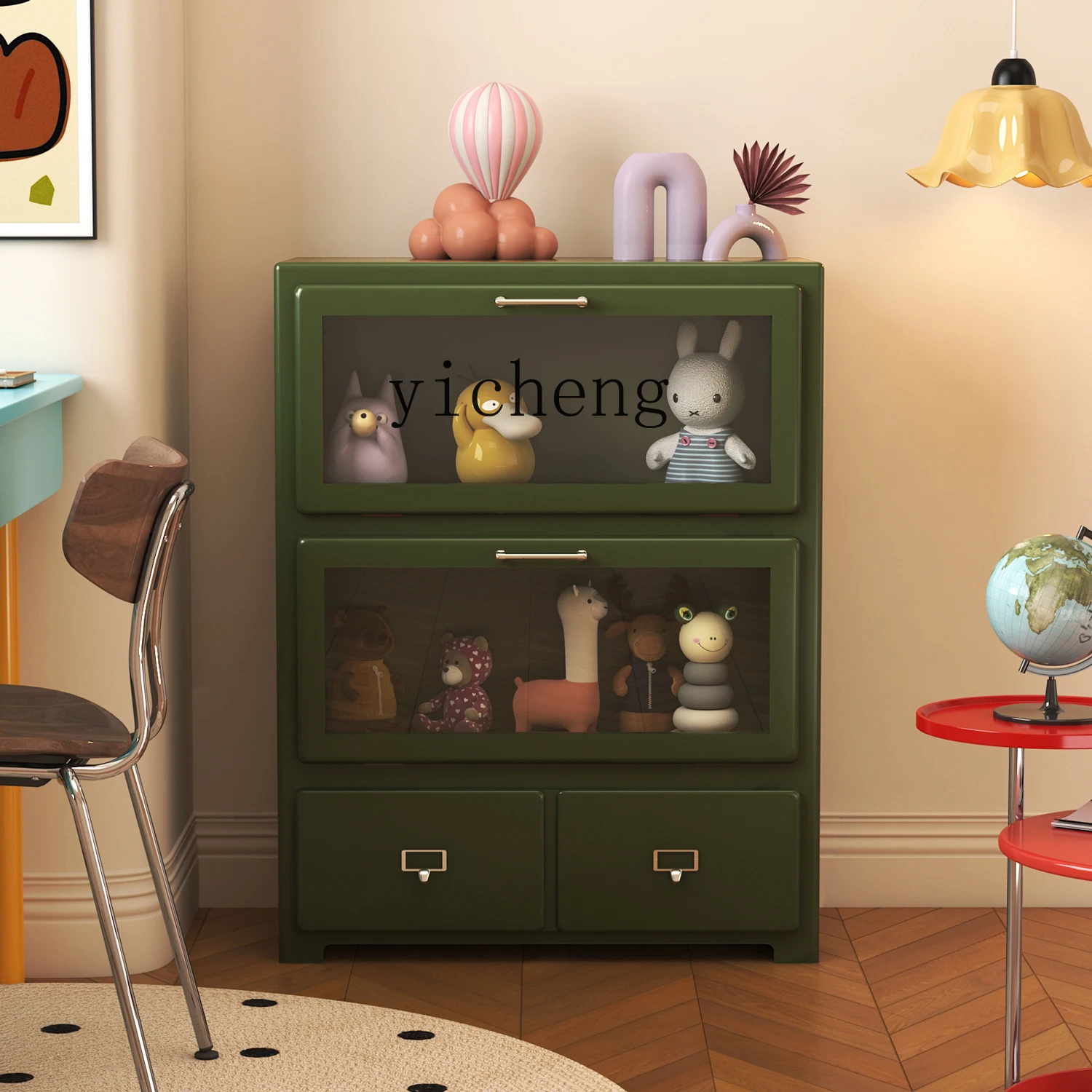 TQH dopamine figure cabinet living room storage chest cabinet storage porch side display cabinet