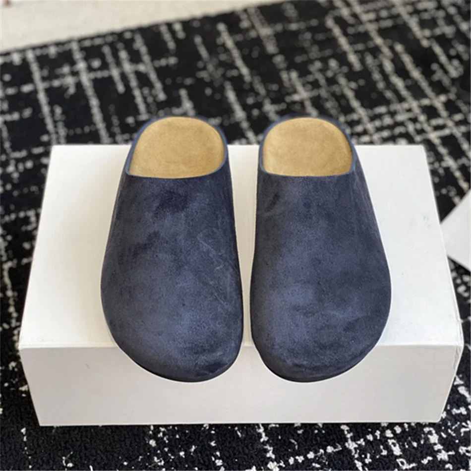 Hugo Shoes For Women High Quality Black Slippers  2024 Summer New Blue Slide Sandels