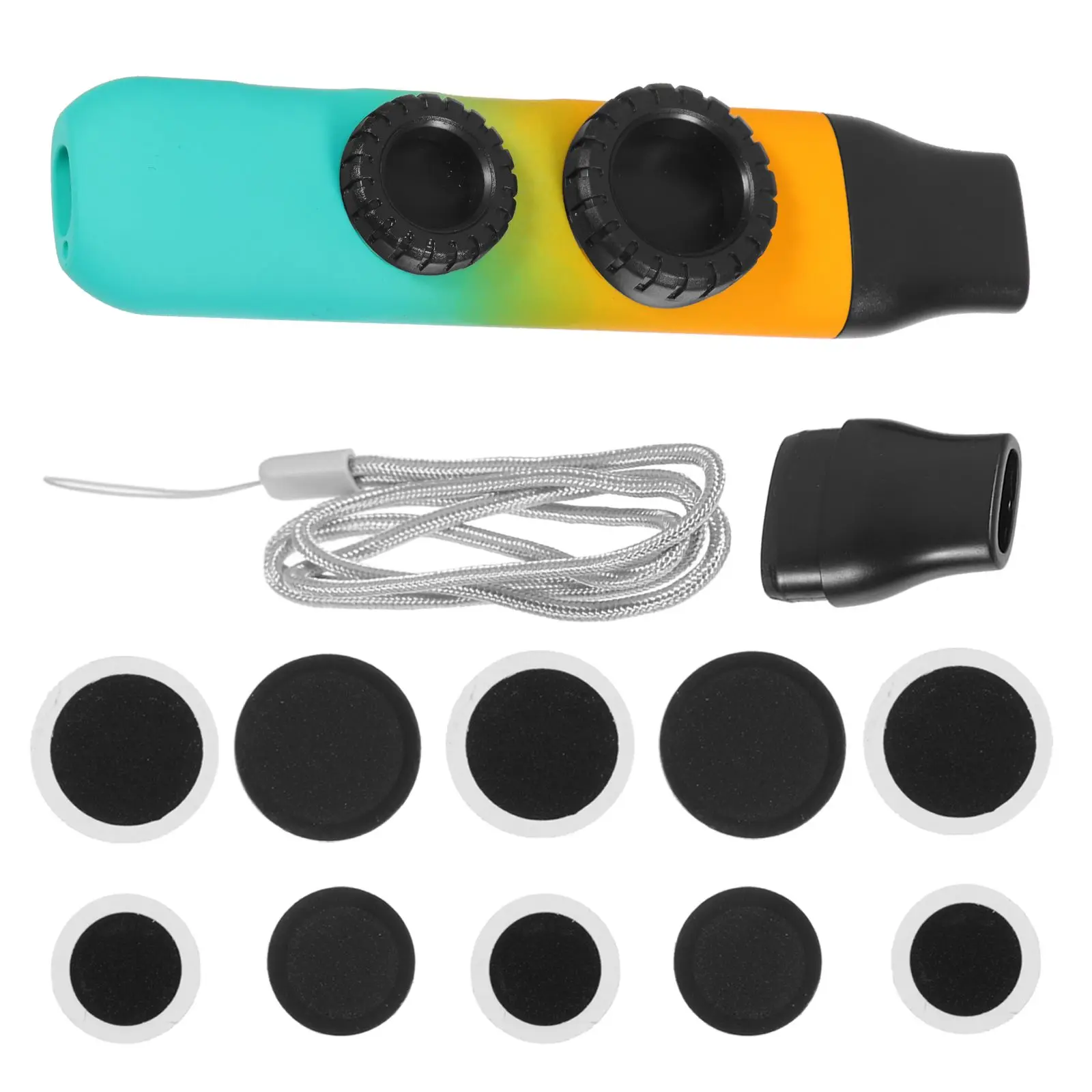 

Double Hole Kazoo Kids Instrument High Material Child Harmonica Bright Color Compact Size Musical Toy Gradual Color Flute