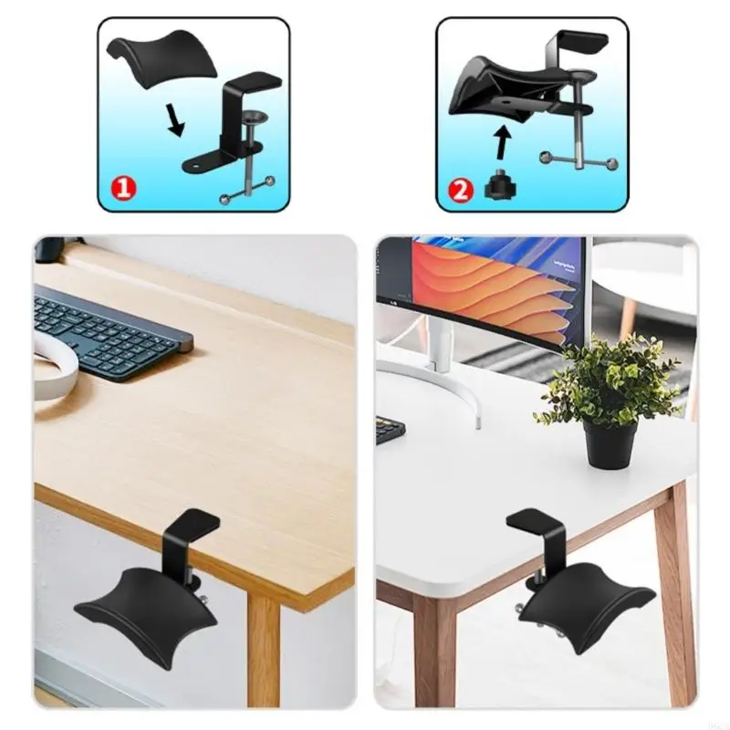 Under Desk Headsets Stand Aluminum Alloy Headphone Hook Holder for Workspaces