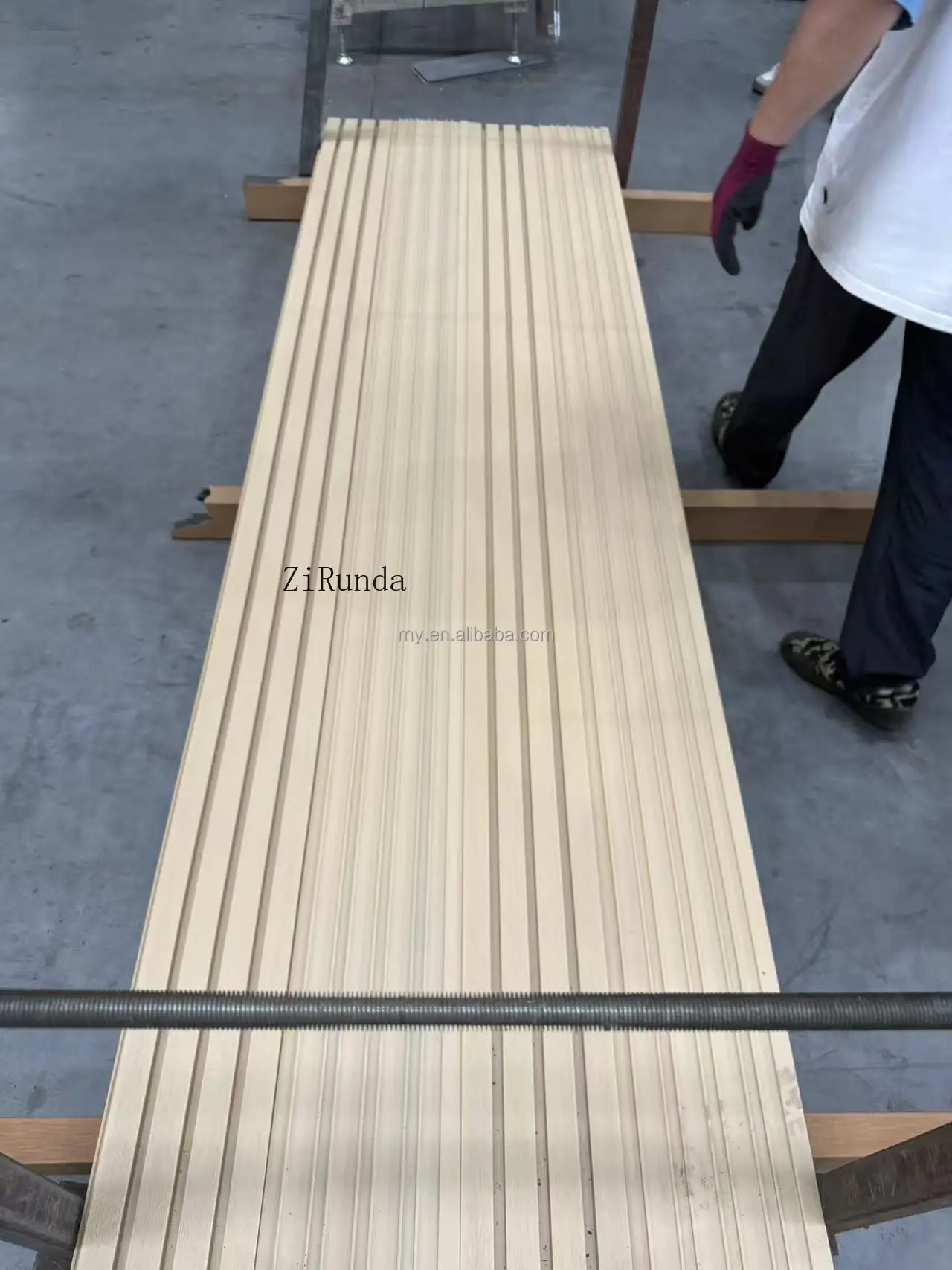 Customized waterproof wood plastic exterior wall panel used for building facade cladding and outdoor decorative corrugated board