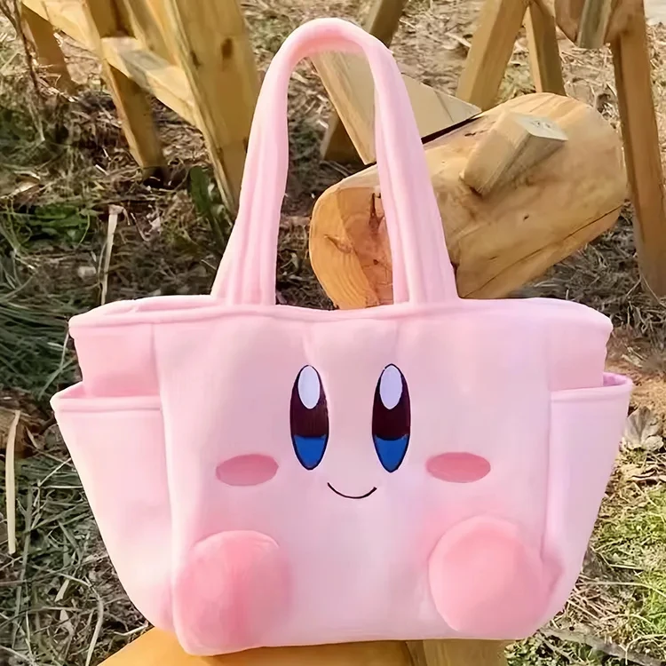 Kirby Game Animation periferiche Toys Cartoon Bundle capacità Kawaii Cute Cloth Crossbody Bag coulisse Storage Tote Bag