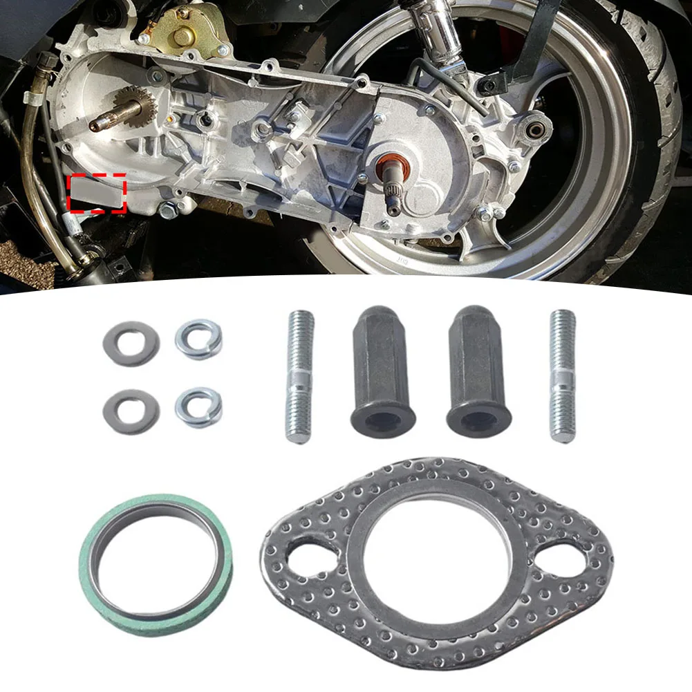 Kit de tornillos de tubo de escape de motor 50-150CC, junta de tuerca de óxido para tubo de escape de motor GY6, tornillos de tubo de escape, reemplazo de junta de sellado