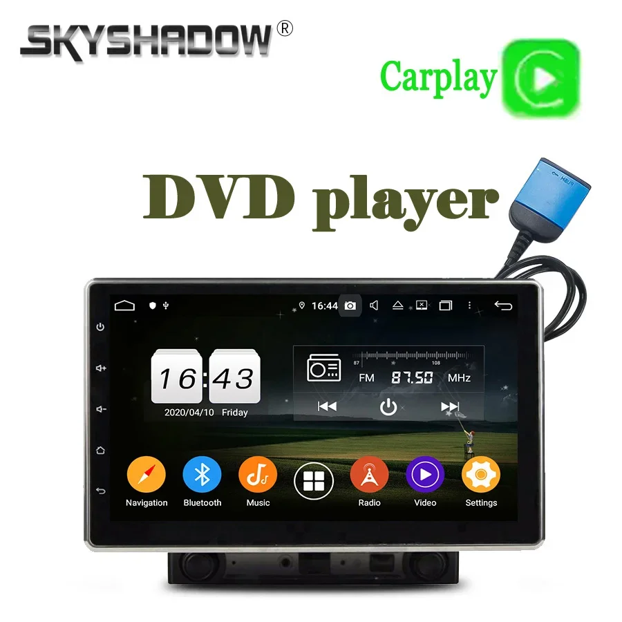 1280*720 Adjustable Wireless Carplay Auto Android 13.0 8G+256G LTE Car DVD Player GPS RDS Radio Wifi Bluetooth for universal