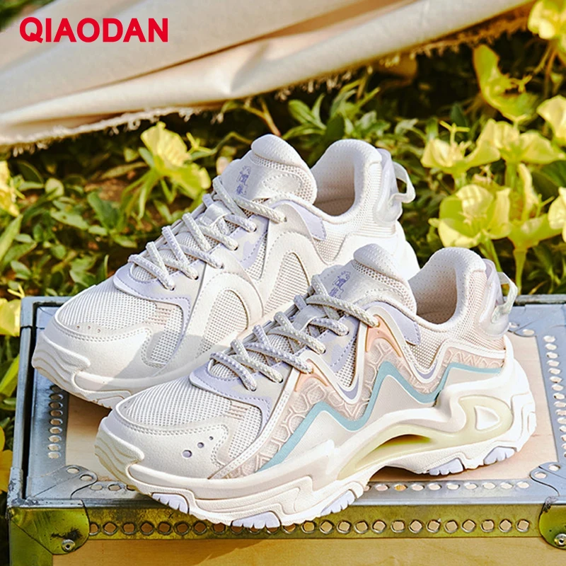 

QIAODAN Sneakers Women 2023 Breathable Air Mesh Casual Shock-Absorbant Impact Resistance Anti-Slippery Walking Shoes KM32220425