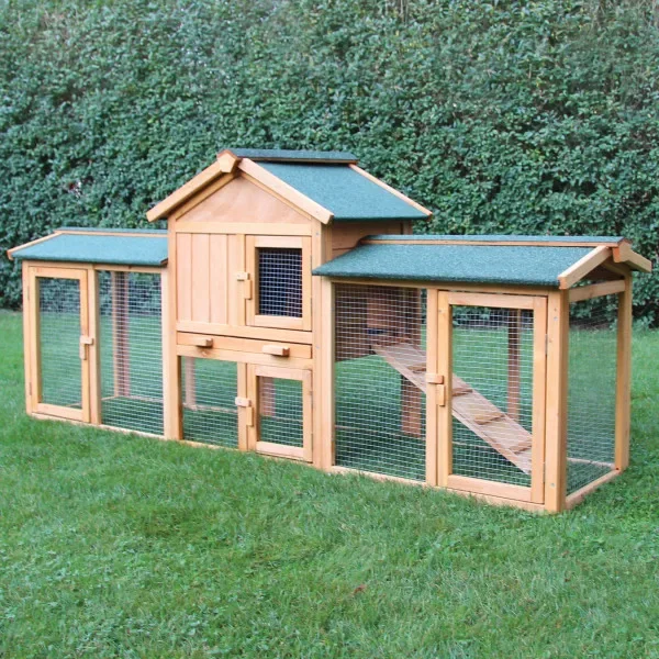 Rabbit Hutch Large Metal Run Wooden Cage Chicken Coop Guinea Pig cage