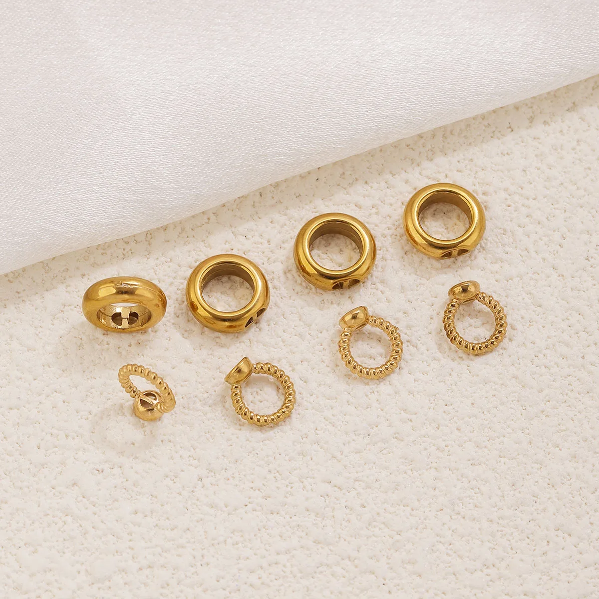 20pcs 18K Stainless Steel 2 Holes For Women Jewelry Bracelets Connector Bead End Cap with Hole Supplies Jewelry Findings Bulk view 5