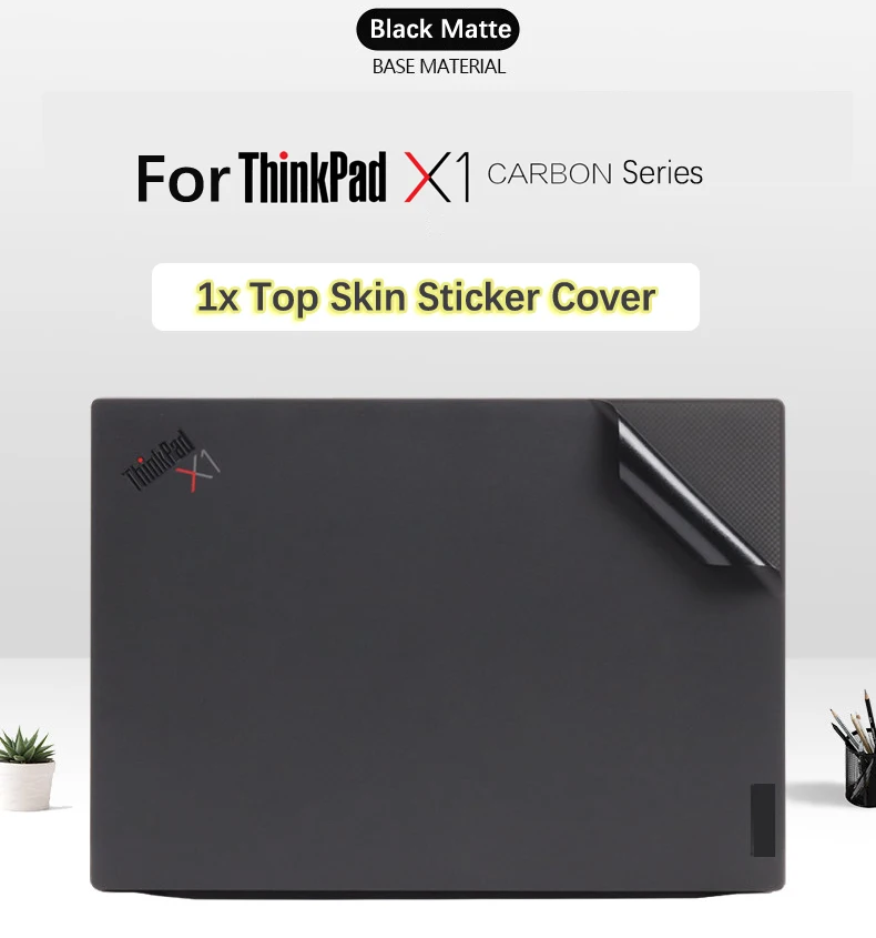 1x Top Skin Sticker Cover For Lenovo ThinkPad X1 Series Gen14 13 12 11 10 9 8 7 6 5 4 3 2 for X1 Carbon 2013-2025 laptop PC