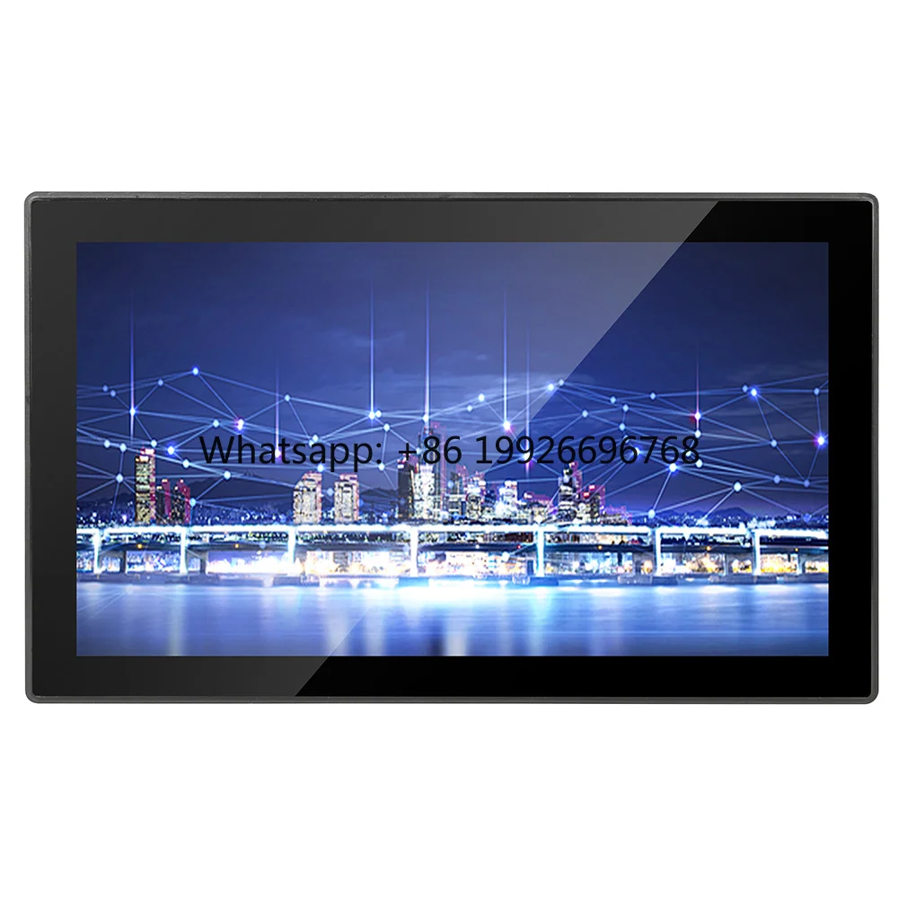 Aluminum Brushed Embedded Die Casting Style 15.6 Inch AIO IPC 3mm Bezel Frontal IP66 IPS Industrial All-in-one Touch Panel PC