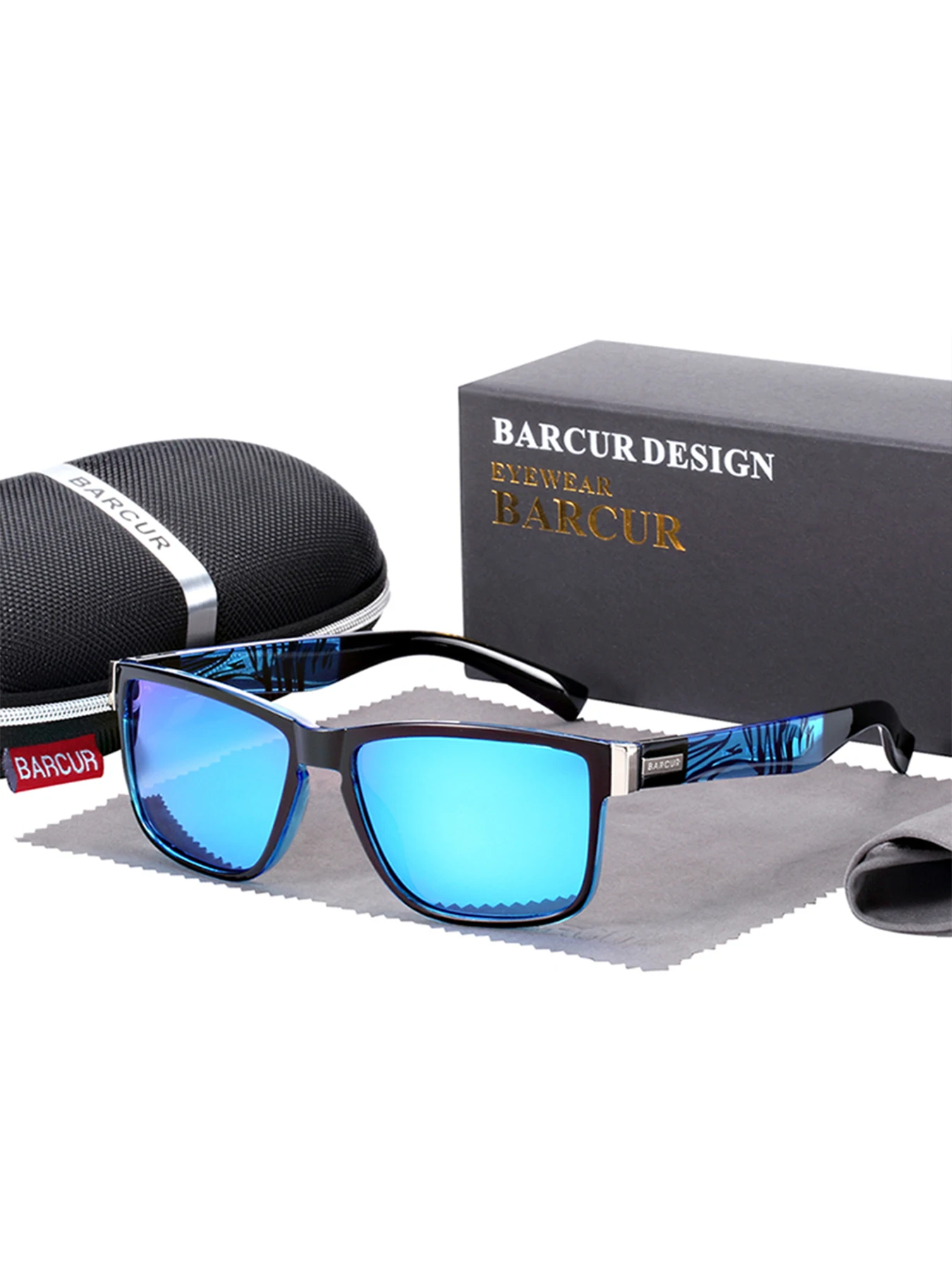BARCUR Leichte, bequeme, modische Sonnenbrille im Campus-Stil sind vielseitig einsetzbar für den täglichen Gebrauch, UV-beständig und reduziert Glar – Detail 1