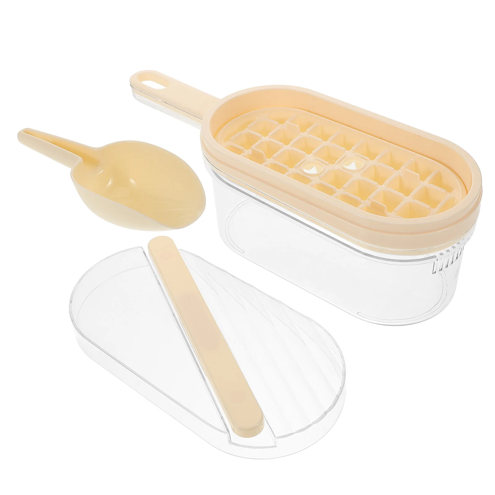 

1Set Ice Cube Mold Safe 32-Grids Quick Demould Reusable Tray for Freezer Kitchen Entertaining Ice Cube Tray