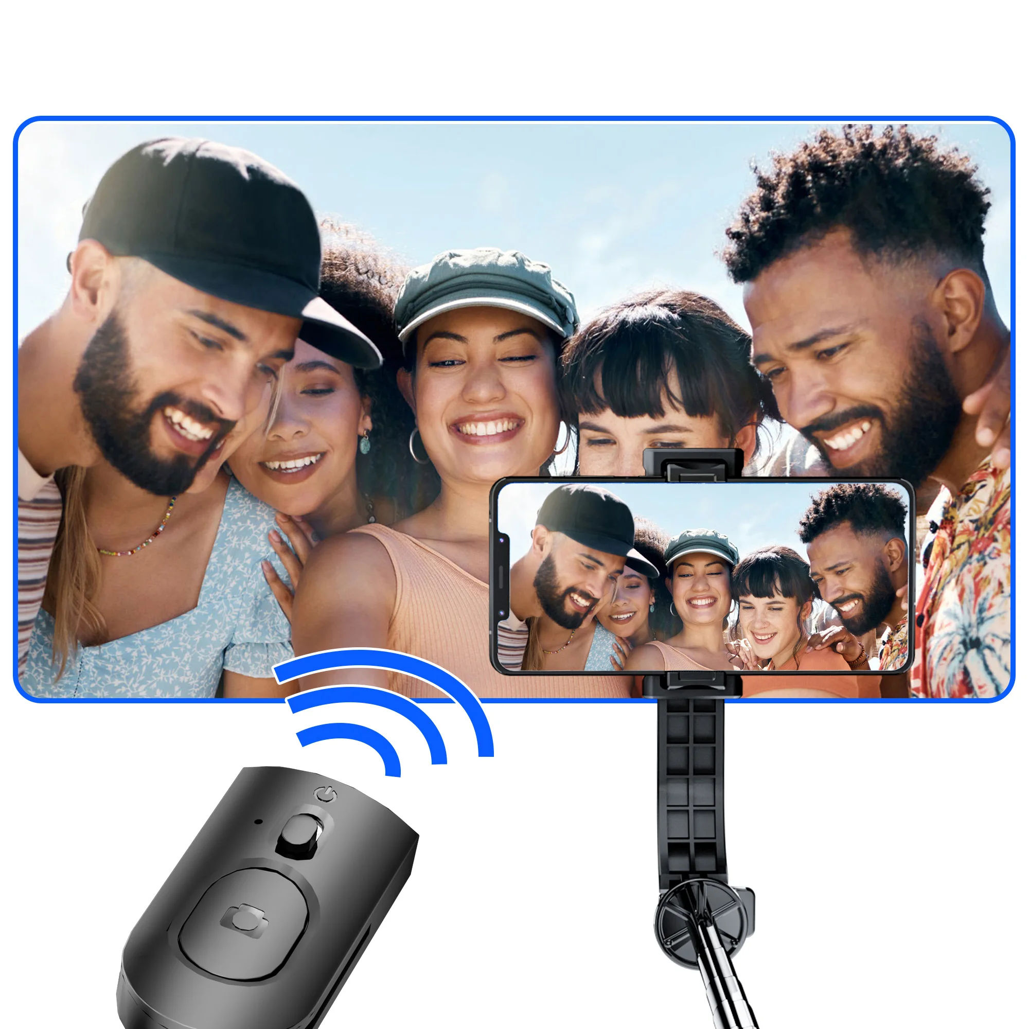 L13 Reinforcement Bracket Extended Wireless BluetoothTripod Selfie Stick 1130mm Stabilizer for Android IOS Smartphone