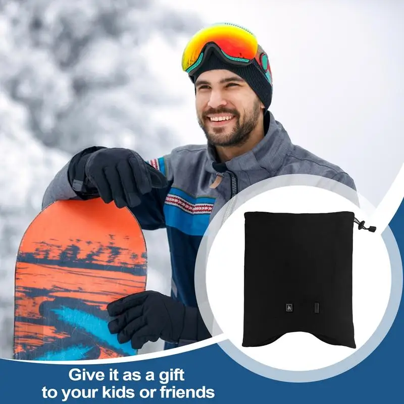 Heated Neck Gaiter Type-C Plug-in Electric Heated Scarves Velvet 360-degree Full Enclosure Three-speed Temperature Control