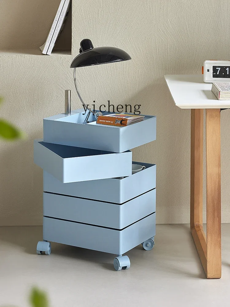 H1 360 rotating cabinet, bedroom removable bedside table, multi-functional simple storage storage side cabinet