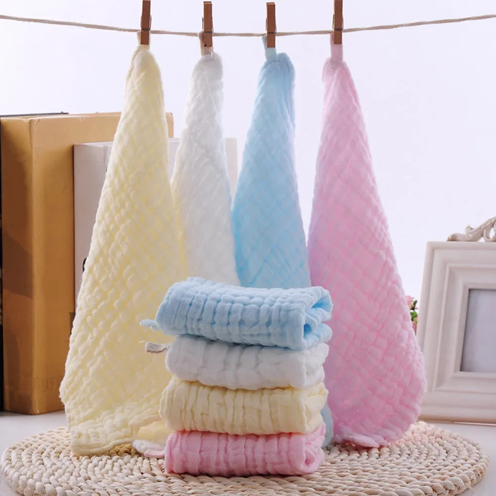 

5Pcs Towels Newborn Cotton Infant Face Towels Soft Reusable Breathable Comfortable Water Absorbent