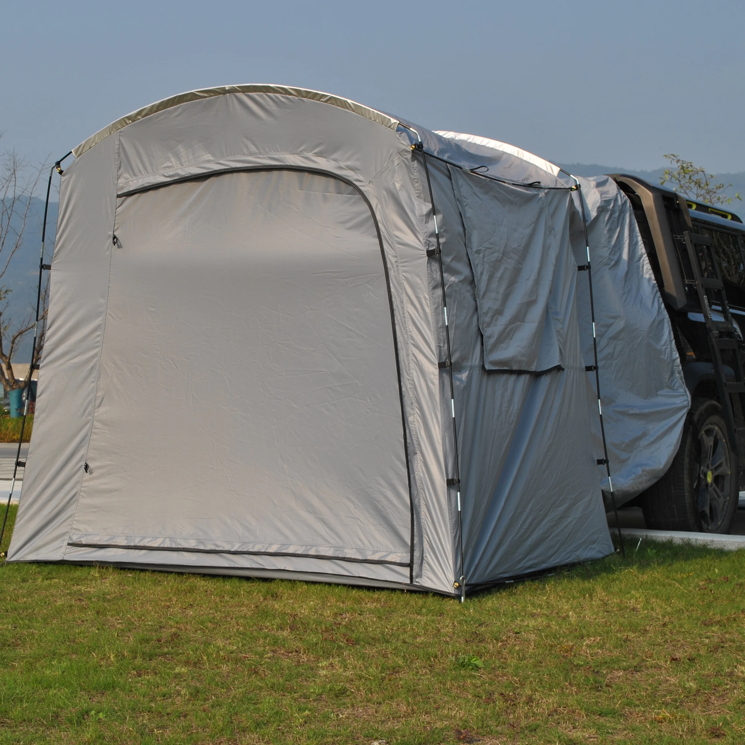 Dual-Use SUV Tent for Camping,Big Space 2 Person Car Tent for Family, Outdoor Gazebo with Screen Window,Portable Carry Bag