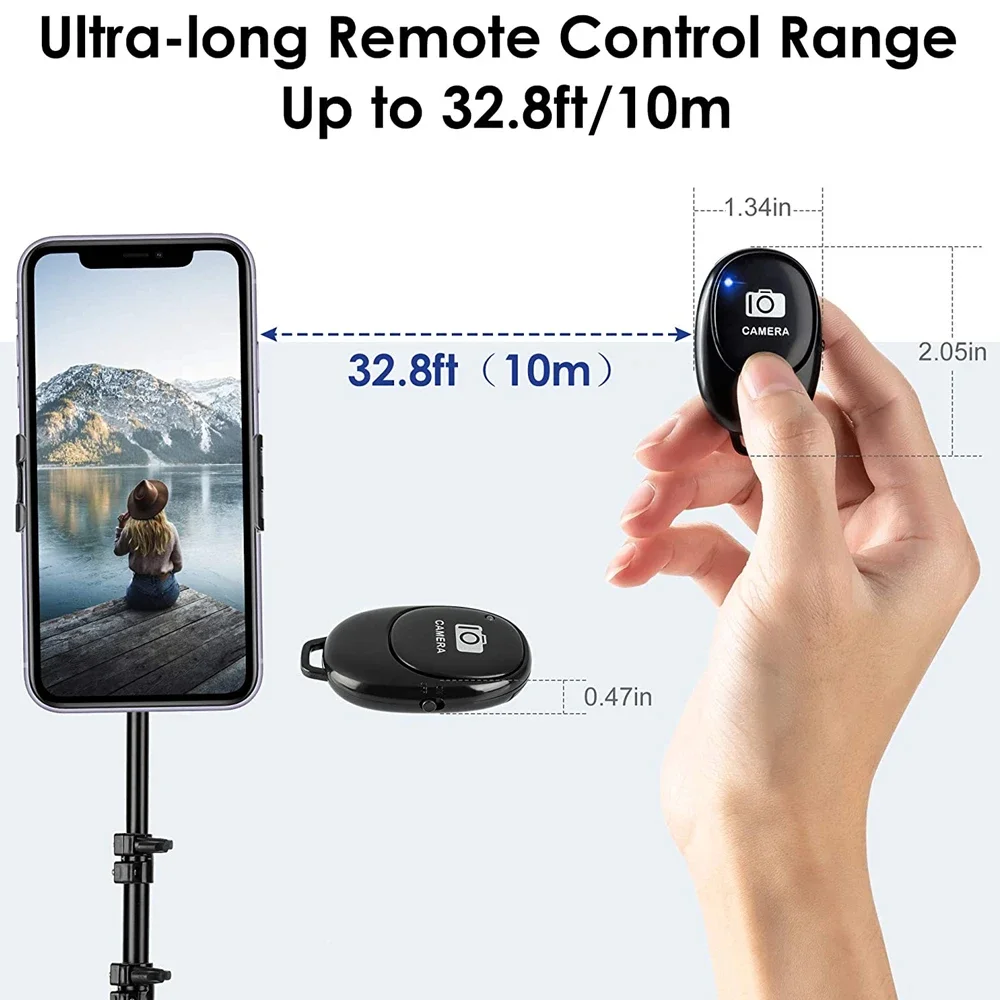 Self-Timer Camera Remote Controller Bluetooth Rechargeable Phone Mini Wireless Stick Selfie Switch Button Release Tripod Monopod