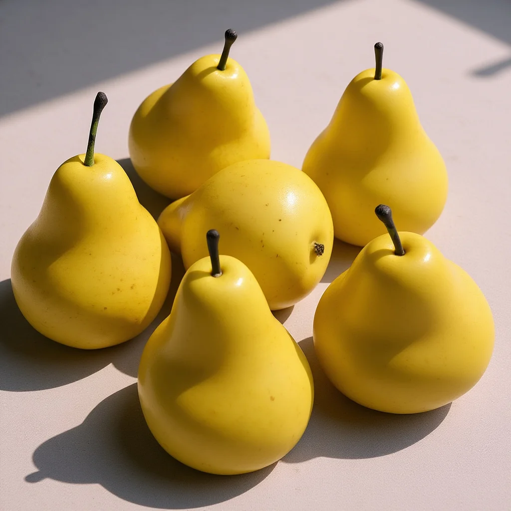 

6Pcs Artificial Pear Decor Realistic Fake Fruit Ornament for Home Decor Photography Props Preschool Fruit Teaching Aids
